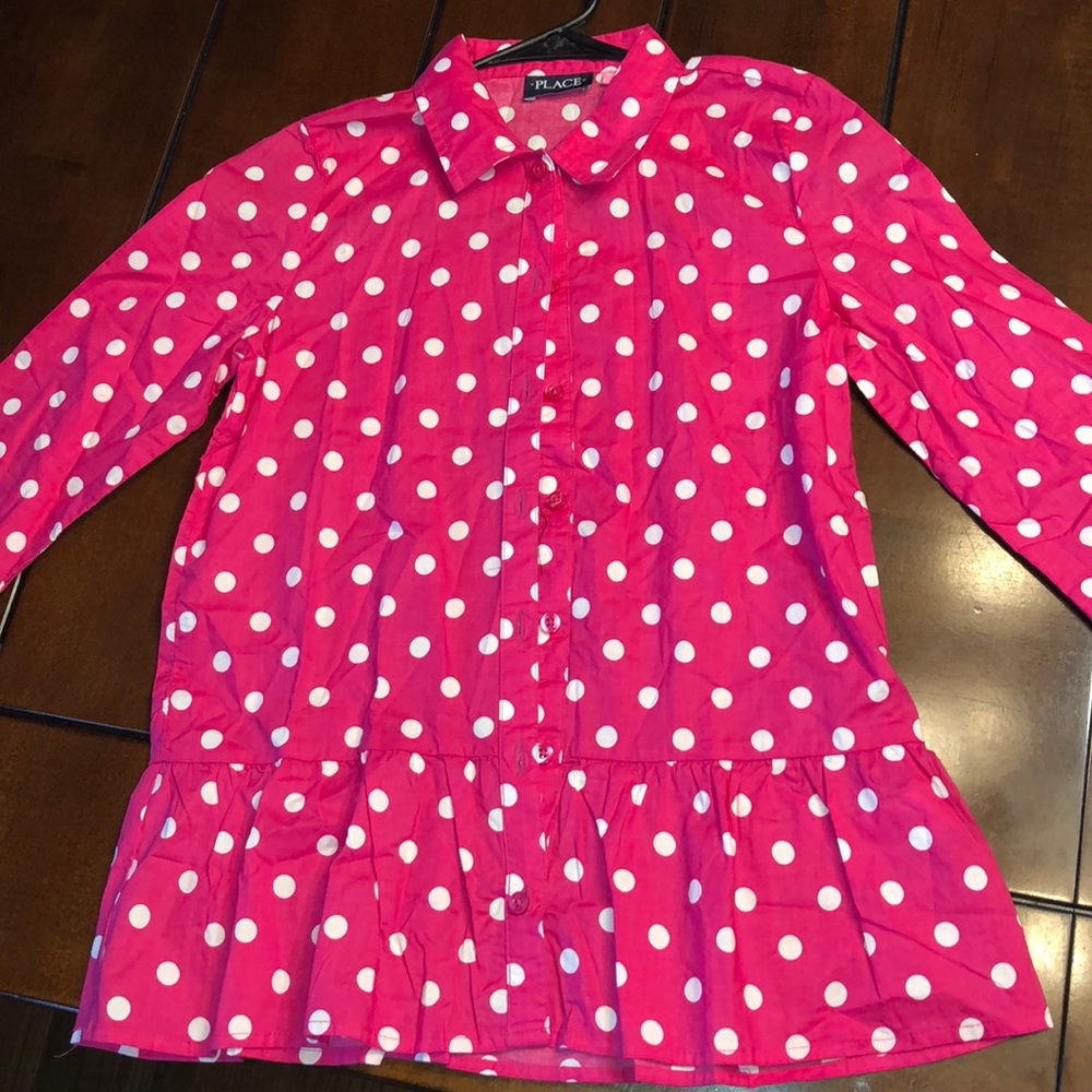Children’s Place polka dot button up